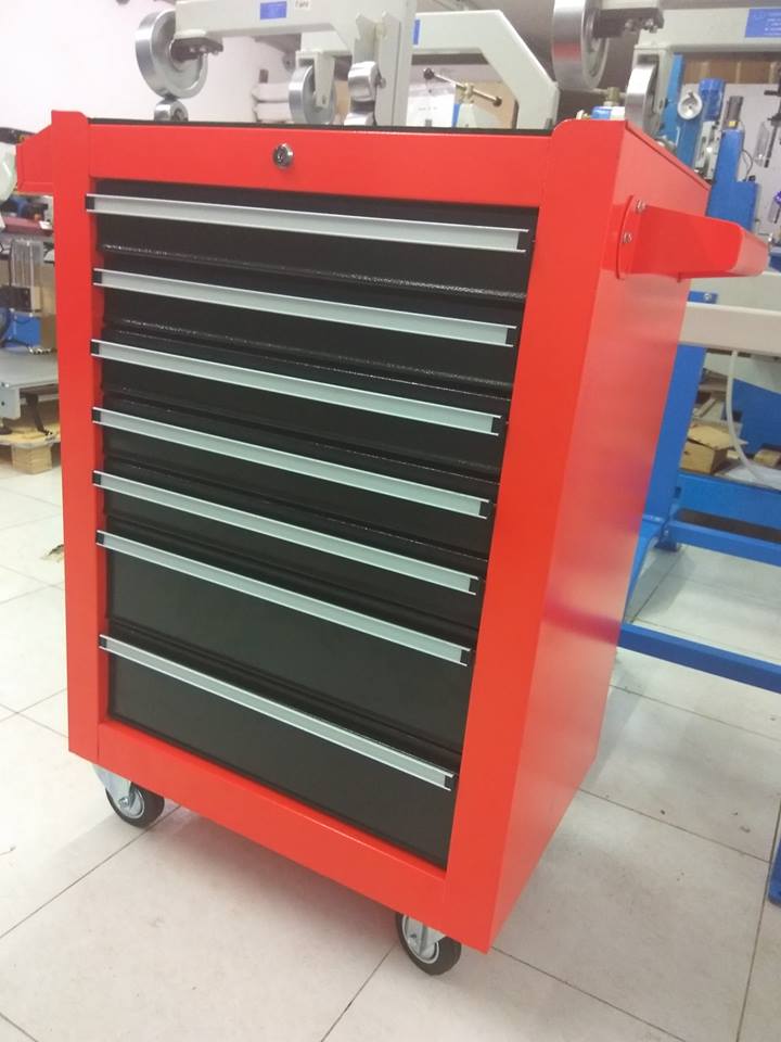 Heavy duty 7 drawer tool trolley